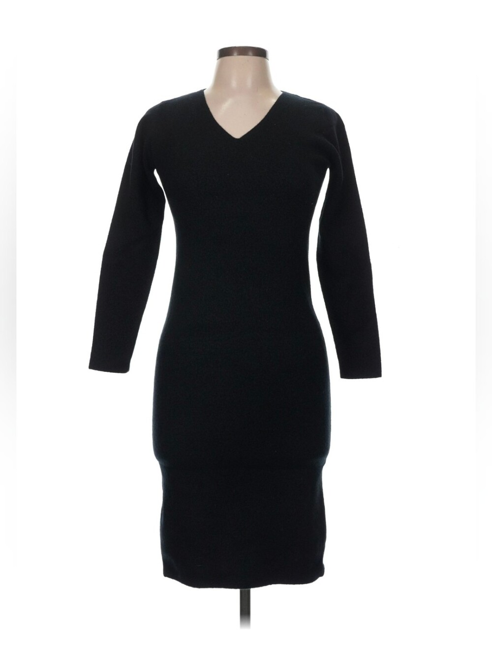 VTG MASSIMO DUTTI Felted Wool Sweater Pencil Dress Knee Length S/M  Minimalist
